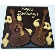 Guitar Theme Chocolate Greeting Bar